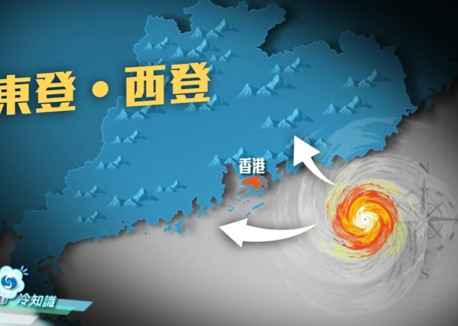 【颱風】颱風東登西登 對香港風力差很遠！